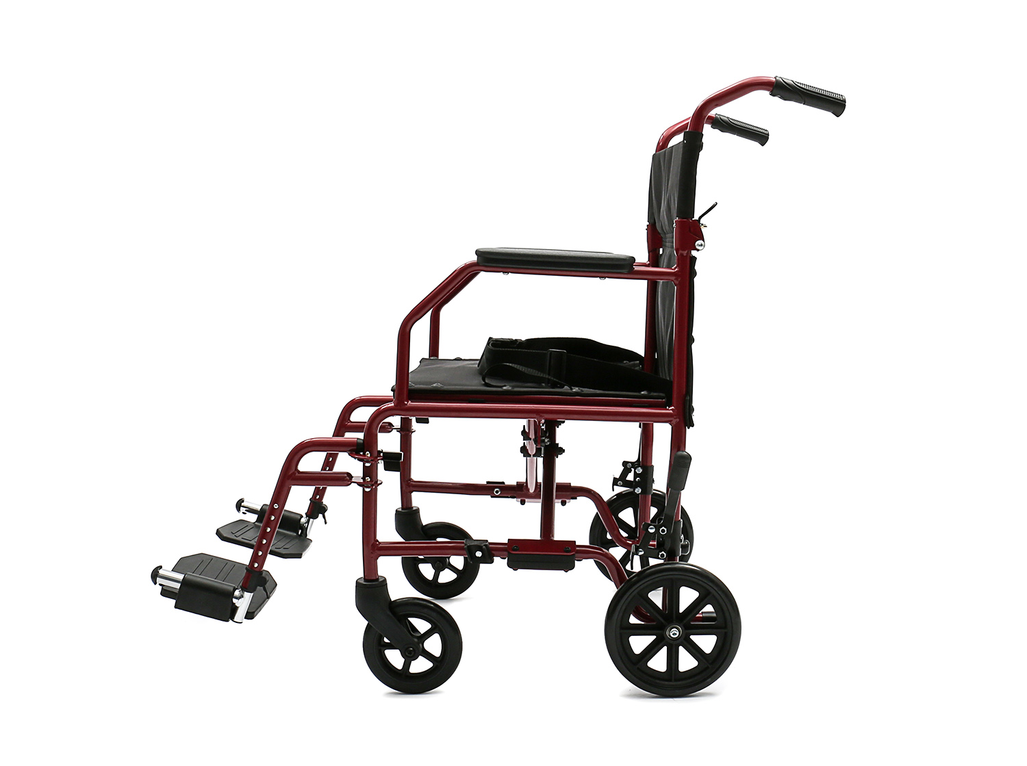 YJ-BL09 Steel Transport Wheelchair with attendant brake