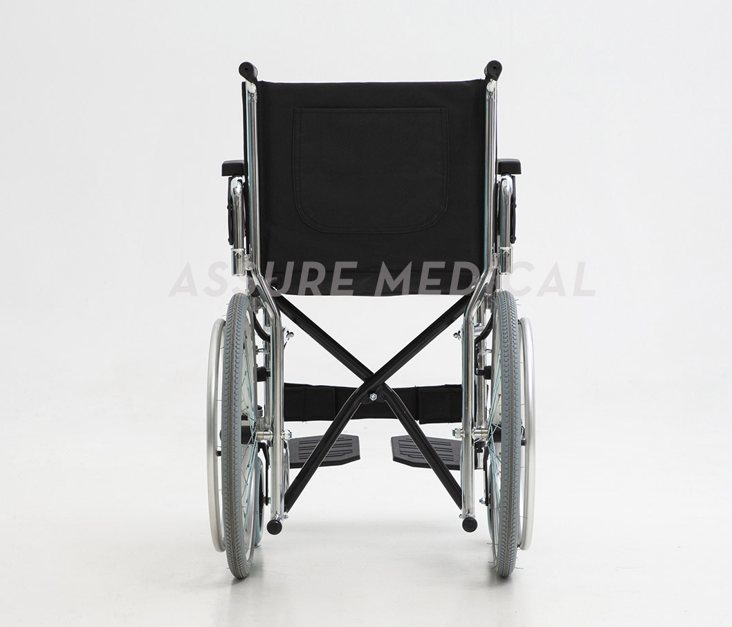 YJ-BL07D Steel Manual Wheelchair, 20" Spoke Wheel