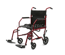 YJ-BL09 Steel Transport Wheelchair with attendant brake